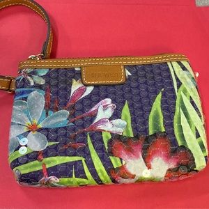 Tropical Floral Print Nine West Wristlet